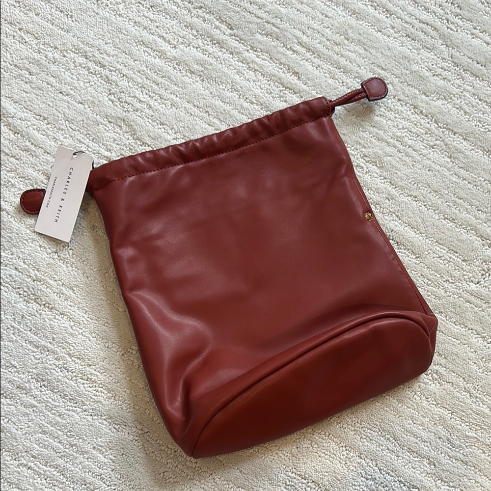 Charles & Keith Red Leather Women's Bag